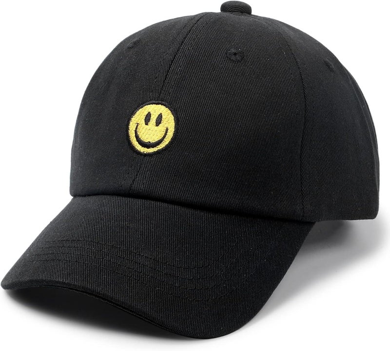 SONMONY Store Smile Face Toddler Baseball Cap Boy Baseball Hats Kids Washed Funny Hats Adjustable Cute Caps for 3-12 Years… - Image 1